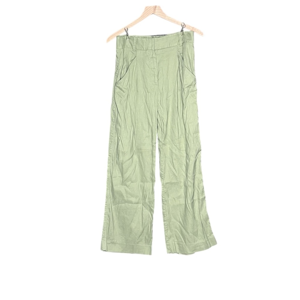 Veronica Beard Rimini Wide Leg Pants in Washed Sage Size 6 No Belt - Picture 2 of 6